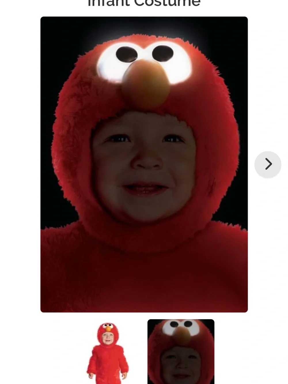 Elmo Costume with Light up Eyes